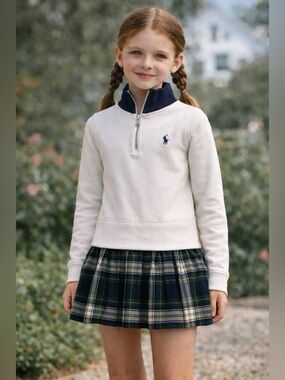 Ralph Lauren Polo Girls Dress Size 8-10 Plaid Preppy School Style Tartan